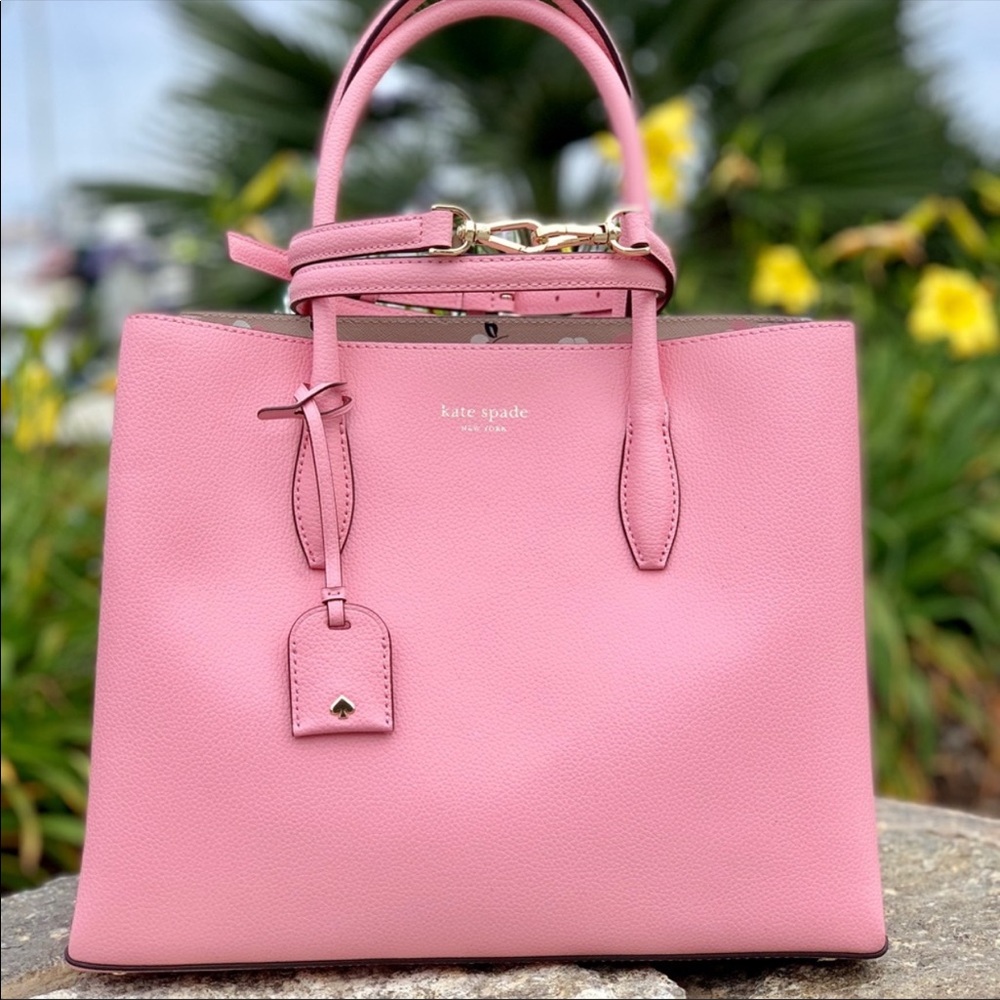 Kate Spade Eva Breezy Ditsy Medium Leather Satchel - Picture 10 of 10